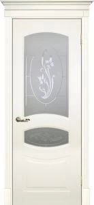 Межкомнатная дверь Смальта 02 Слоновая кость ral 1013 