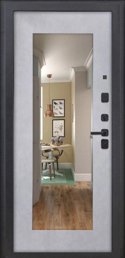 Входная дверь ДвериПРО L-45 ФЛЗ-603 Бетон снежный DPRO196694 внутренняя сторона