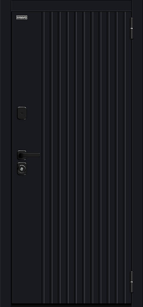 Фото Входная дверь Вижн/SBlack Black Shell/White Silk BR6251 внешняя сторона