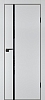 Межкомнатная дверь P-22  кромка ABS черная c 4-х ст. Сапфир матовый