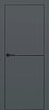 Межкомнатная дверь PX-19 черная кромка с 4-х ст. Графит матовый