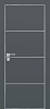 Межкомнатная дверь PX-2  AL кромка с 4-х ст. Графит матовый