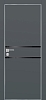 Межкомнатная дверь PX-18 AL кромка с 4-х ст. Графит матовый