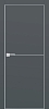 Межкомнатная дверь PX-19 AL кромка с 4-х ст. Графит матовый